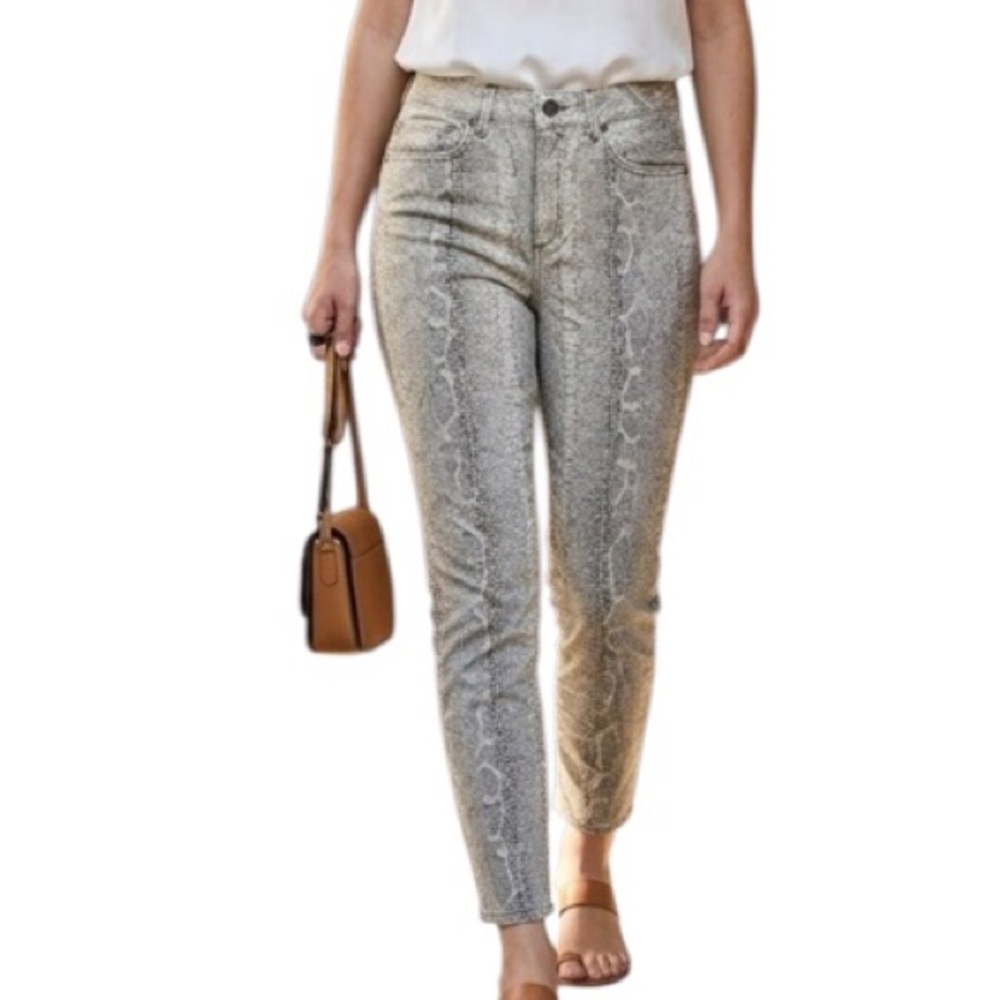 Zara Snake Print Skinny Jeans